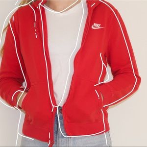 SOLD ⚠️ red Nike zip up hoodie